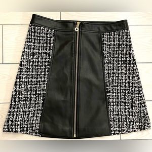 Marc New York Black and White Midi Skirt
